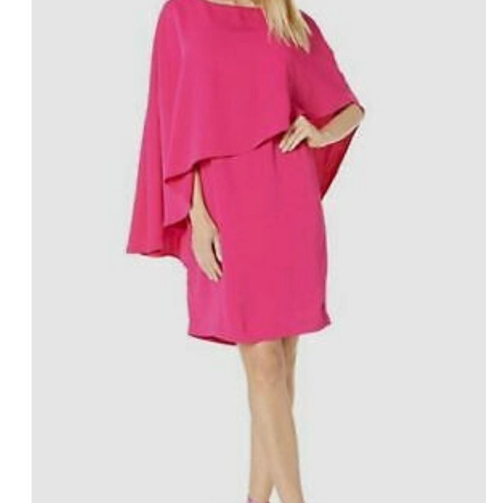 Trina by Trina Turk Women's Pink 100% Polyester Ruffle Adore 2 Mini Dres… - Picture 5 of 13
